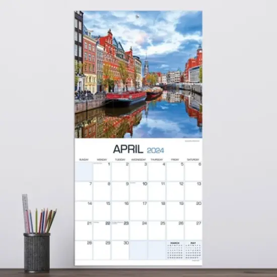 TF Publishing 2024 Wall Calendar 12"x12" Europe image {2}