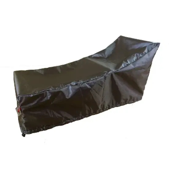 Summerset Shield Gold 2-Layer Polyester Fabric Outdoor Chaise Lounge Cover - 77x30", Charcoal Grey image {2}