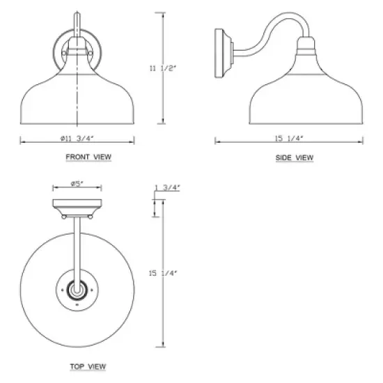 C Cattleya 1-Light Matte Black  LED Outdoor Barn Light, Wall Sconce image {5}