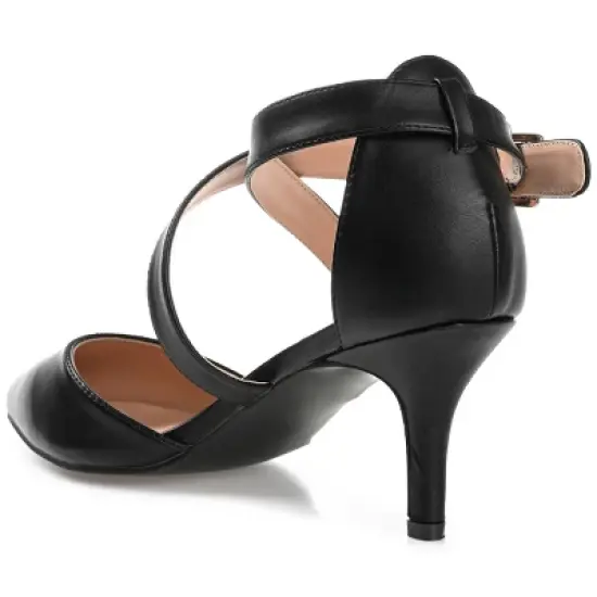 Journee Collection Womens Riva Pointed Toe Mid Heel Pumps image {6}