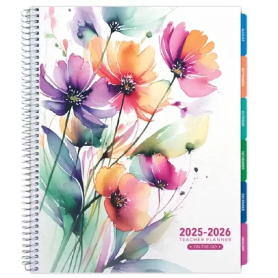 Global Printed Products Lite Teacher AY 2025-2026 Planner - 8.5"x11" (Rainbow Floral) image {6}