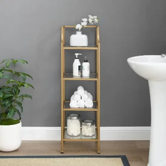 40" Aimee Short Etagere Gold - Crosley image {5}