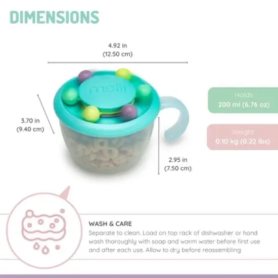 Melii Abacus Snack Container - Blue image {1}