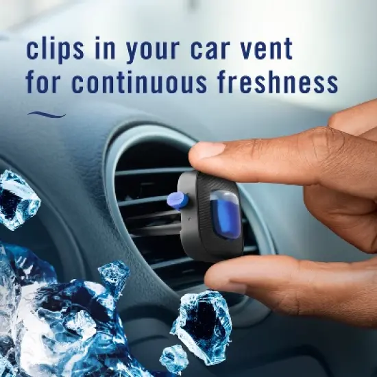 Febreze Car Auto Platinum Ice: Adjustable Scented Vent Clip Freshener, Phthalate-Free, Disposable, 40-Day Duration image {6}