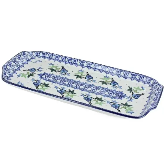 Blue Rose Polish Pottery 410 Ceramika Artystyczna Bread Tray image {9}