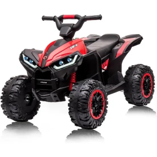 12V Kids Ride-On ATV Quad, Electric 4-Wheeler with 35W Dual Motors, 2 Control Modes, Music, Horn, Off-Road Car Toy for Boys & Girls image {8}