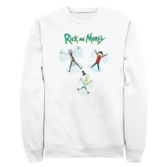 Men's Rick and Morty Christmas Snow Angels Sweatshirt image {3}