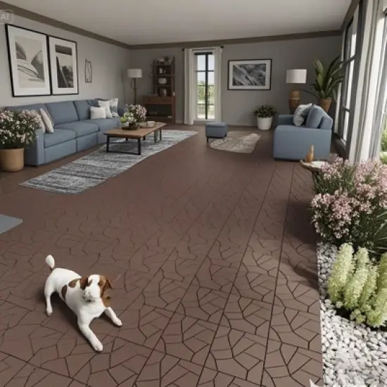 Stone Style 12" Patio Deck Tiles, DIY Module Interlocking Decking Tiles Floor Tile  Outdoor and Indoor image {2}