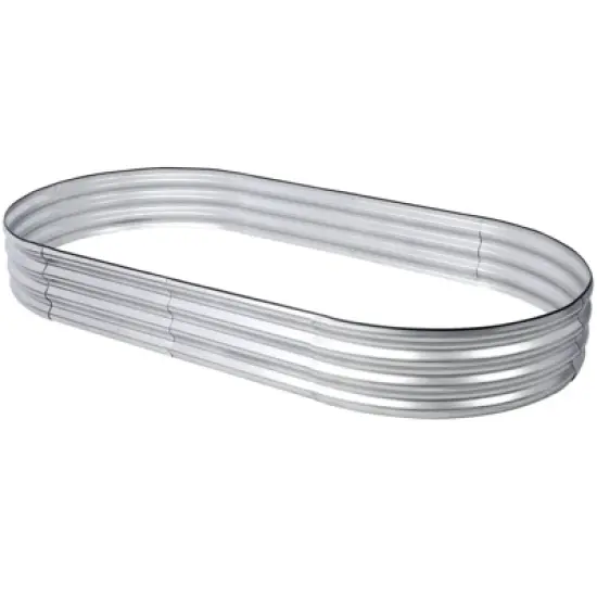 7x3x1 FT Galvanized Raised Garden Bed,Outdoor Oval Metal Planter Box,Large Raised Garden Bed,Oval Large Metal Raised Garden Beds for Vegetables image {7}