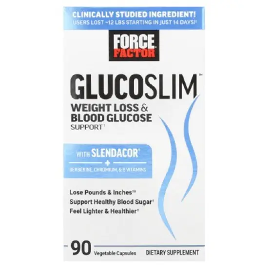 Force Factor Glucoslim&trade;, Weight Loss & Blood Glucose Support, 90 Vegetable Capsules image {4}