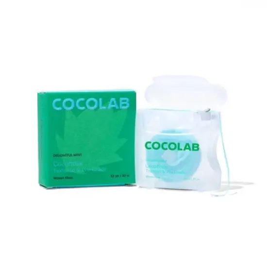 Cocolab Cocofloss Refillable Woven Expanding Dental Floss - Delightful Mint - 33yd image {10}