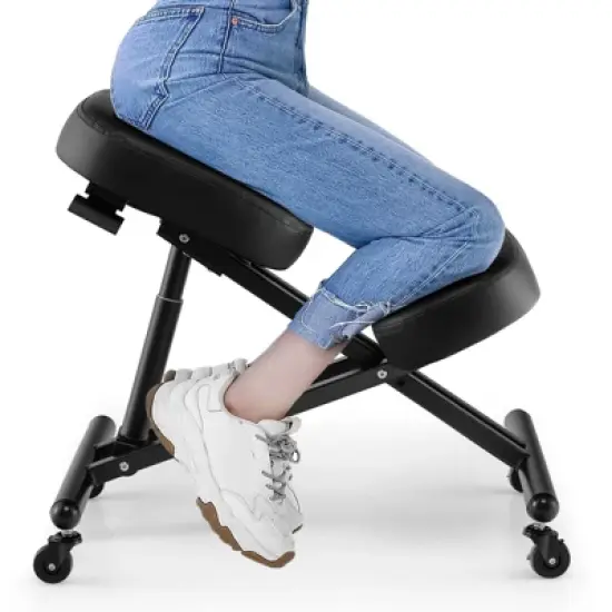 Costway Ergonomic Kneeling Chair Adjustable Stool Memory Foam Angled Seat image {1}