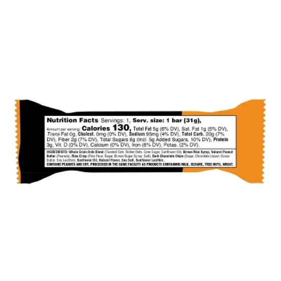 JUNKLESS Peanut Butter Chocolate Chip Chewy Granola Bar - 1.1oz image {1}