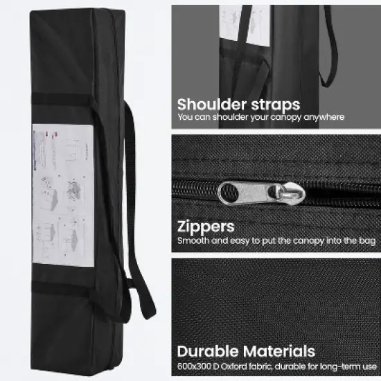 Yaheetech 10x10ft Waterproof Pop-Up Canopy with Carrying Bag, White/Blue image {5}