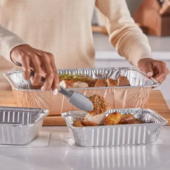 EZ Foil Store and Reheat Oblong Pan with Oven Safe Lid - 5ct image {6}