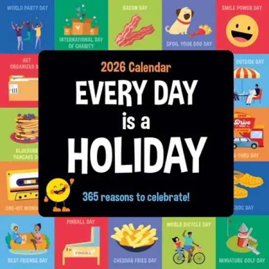 TF Publishing 13.5"x14.5" 2026 Every Day's A Holiday Wall Calendar image {1}