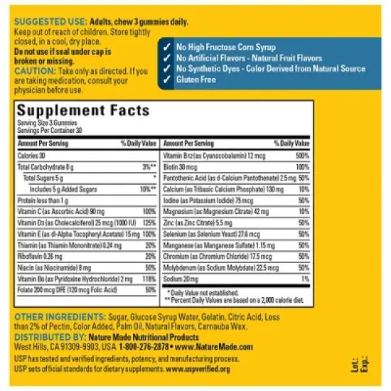 Nature Made Advanced Multivitamin Men Gummies - 90ct image {2}