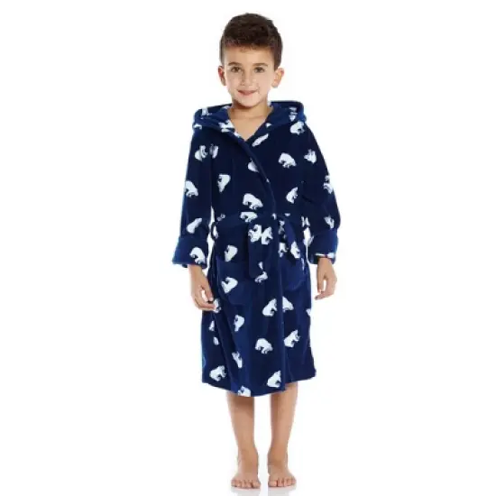 Leveret Kids Fleece Hooded Robe image {7}