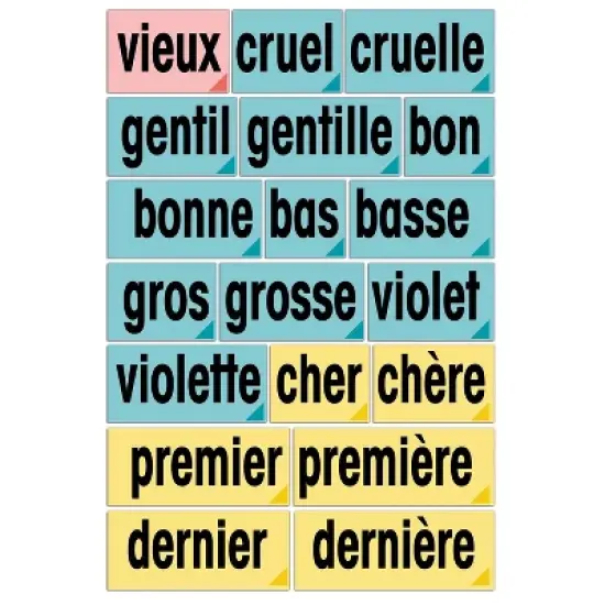 Poster Pals Adjective Attack Card Set, French image {2}