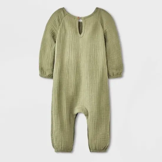 Grayson Collective Baby Girls' Smocked Gauze Bubble Romper image {1}