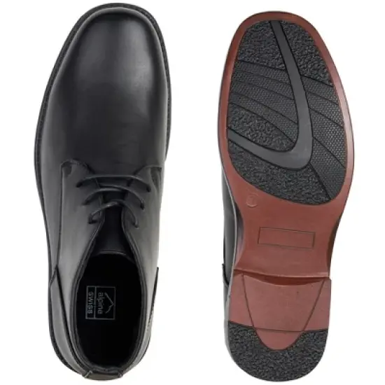 Alpine Swiss Mens Leather Lined Dressy Ankle Boots image {2}