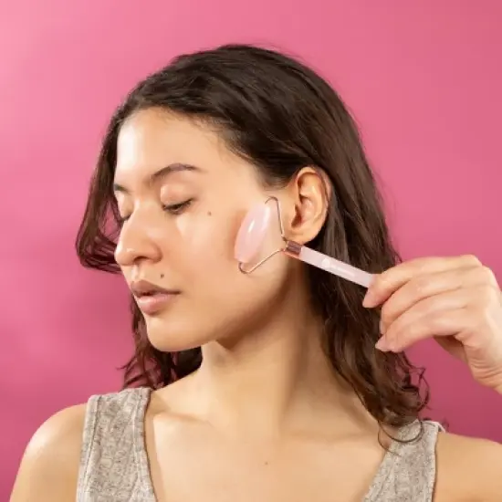 Face Roller & Gua Sha Tool Kit, Anti-Aging Facial Roller for Wrinkles, Puffiness & Lymphatic Drainage, Jade Gua Sha for Face & Skin Detox, M3 image {5}