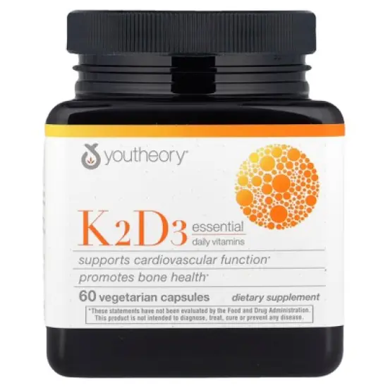 Youtheory K2D3 Essential Daily Vitamins, 60 Vegetarian Capsules image {5}