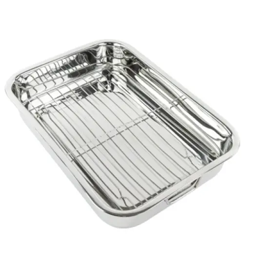 Lexi Home Stainless Steel Roasting Pan with Rack image {2}