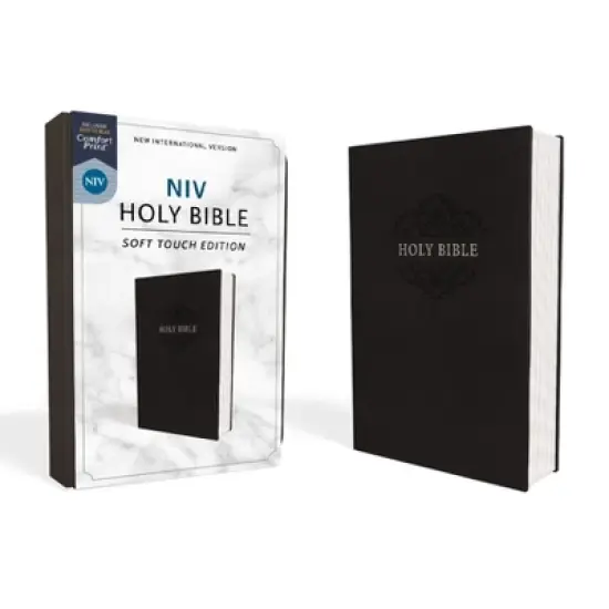 NIV, Holy Bible, Soft Touch Edition, Imitation Leather, Black, Comfort Print - by  Zondervan (Leather Bound) image {1}