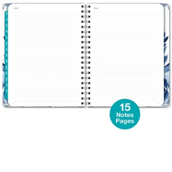 Global Printed Products Hardcover AY 2025-2026 Fashion Planner - 8.5"x11" (Blue Bloom) image {3}