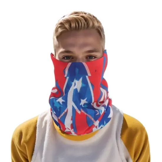 Unique Bargains Sunscreen Stars Pattern Face Scarf Mask Red Blue 1 Pc image {3}