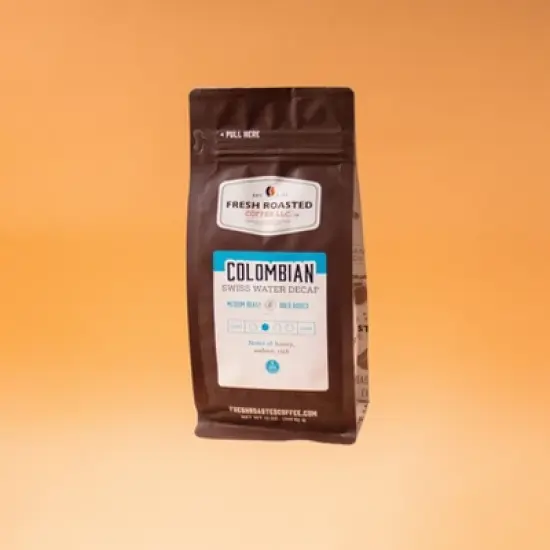 Fresh Roasted Coffee, Colombian SWP Decaf, Ground Coffee image {3}