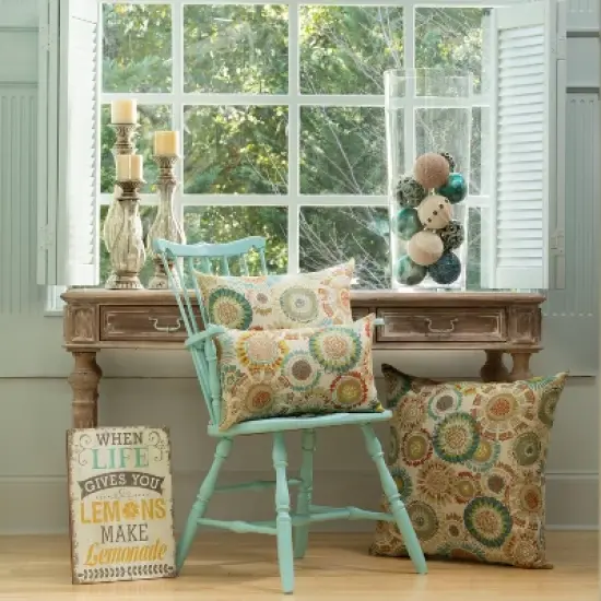 Maggie Mae Throw Pillow Aqua - Pillow Perfect image {2}