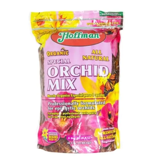 Hoffman Organic All-Natural Pre-Mixed Special Orchid Potting Mix for Better Blooms in Epiphytic Orchids, 4qt image {5}
