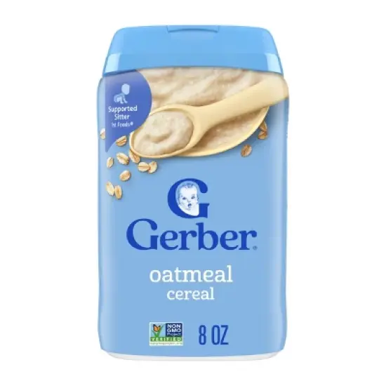 Gerber Baby Food Stage 1 Single Grain Oatmeal Baby Cereal - 8oz image {9}