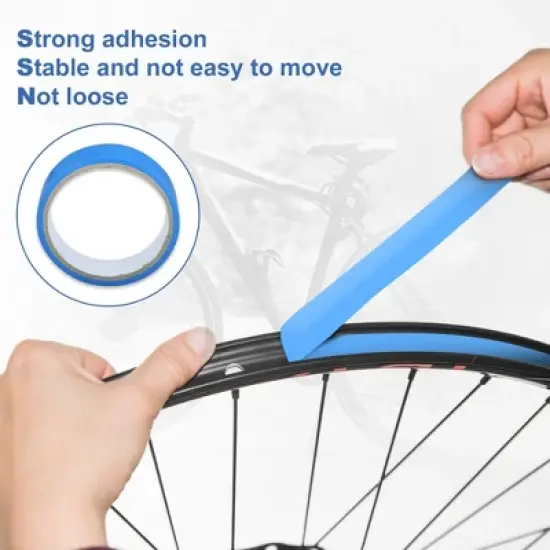 Unique Bargains Bike Wheel Tubeless Rim Tape 10m Length Blue image {3}
