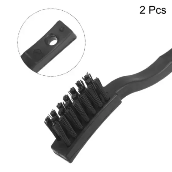 Unique Bargains 2pcs Antistatic ESD Brush Plastic Handle Nylon Cleaning Brushes 15x30mm Bristles image {2}