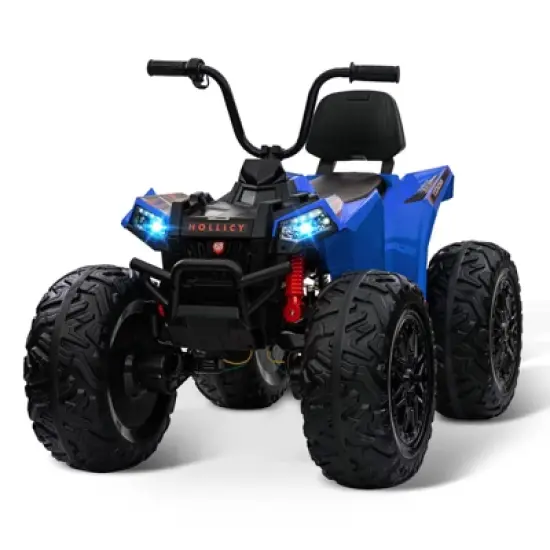 24V Kids ATV With 2 Seater, 4x200W Powerful Engine, Dual 7AH Batteries, Accelerator Handle, EVA Tires,  LED Lights & Music image {9}