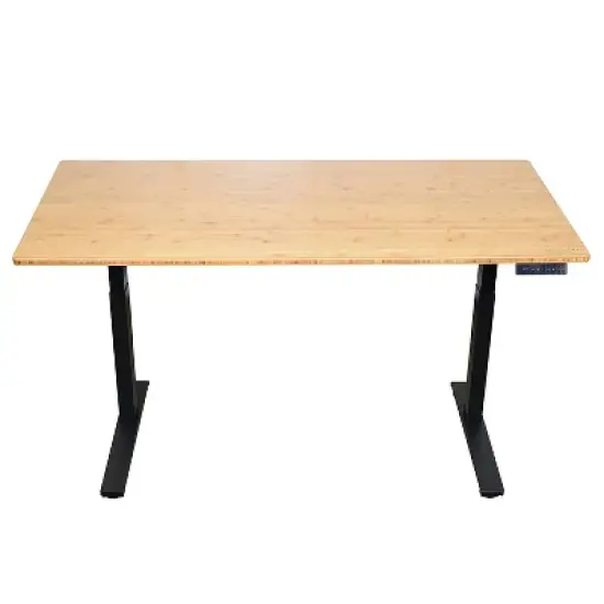 60"x30" Electric Standing Desk with Adjustability Natural Bamboo - Uncaged Ergonomics image {6}