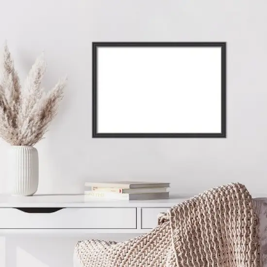 Amanti Art Stylish Black Narrow Framed Dry Erase Magnetic Board image {8}