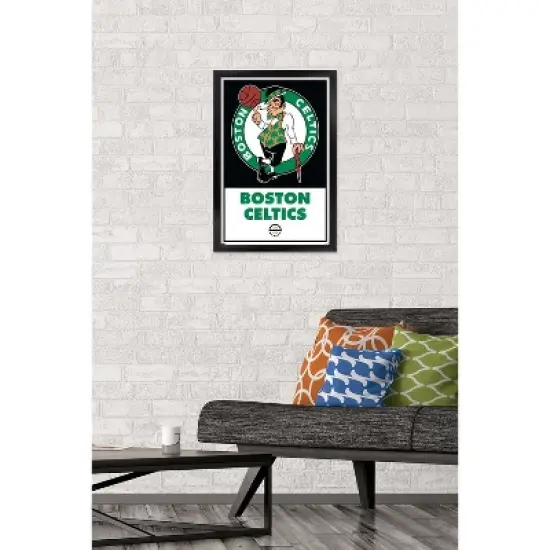 Trends International NBA Boston Celtics - Logo 21 Framed Wall Poster Prints image {1}
