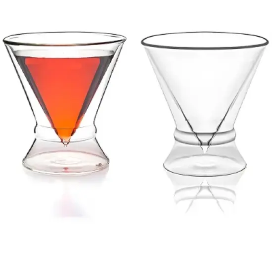 LEMONSODA Double-Walled Stemless Martini Glasses  - 8oz image {6}