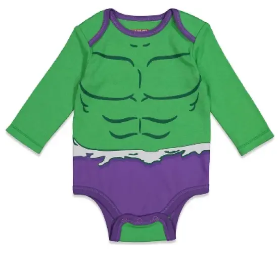 Marvel 5 Pack Cuddly Long Sleeve Bodysuits Multicolored  image {2}