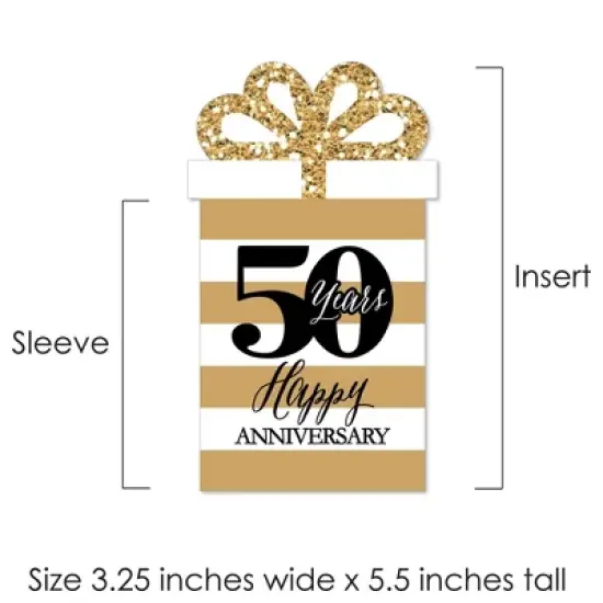 Big Dot of Happiness We Still Do - 50th Wedding Anniversary - Anniversary Party Money and Gift Card Sleeves - Nifty Gifty Card Holders - Set of 8 image {5}