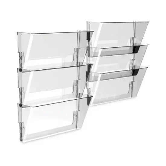 Storex Wall File, Legal Size, 16" x 4" x 7", Clear image {1}