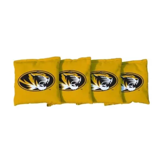 NCAA Missouri Tigers Corn-Filled Cornhole Bags Yellow - 4pk image {1}
