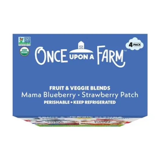 Once Upon a Farm Organic Berry Bundle Variety Pack Kids' Snacks - 4ct/3.2oz Pouches image {6}