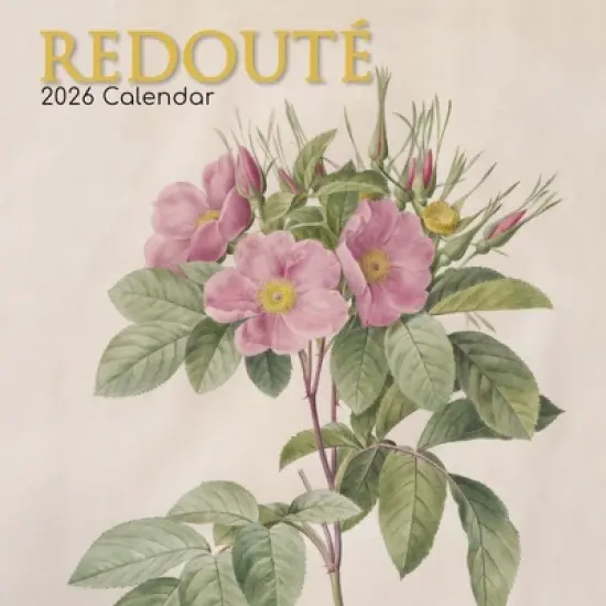 2026 Square Wall Calendar, Redout&eacute;, 16-Month Arts & Antiques Theme with 180 Reminder Stickers (12x12 In) image {4}