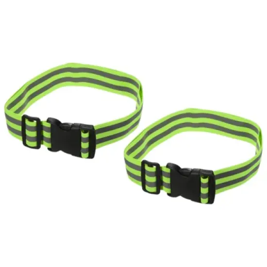 Unique Bargains Reflective Belt Bands Strip High Visibility Reflective Gear Blue 2 Pack image {5}