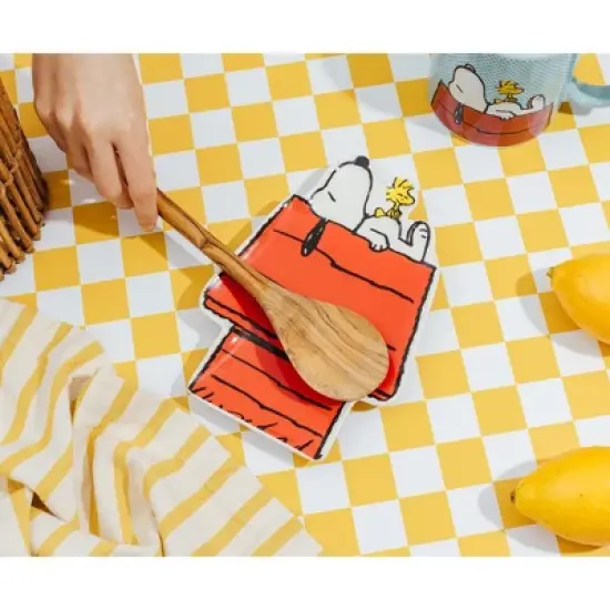 Silver Buffalo Peanuts Snoopy And Woodstock Sculpted Ceramic Trinket Tray image {4}